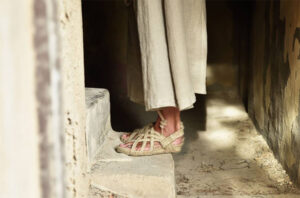 sandales en toile de jute Of Origine
